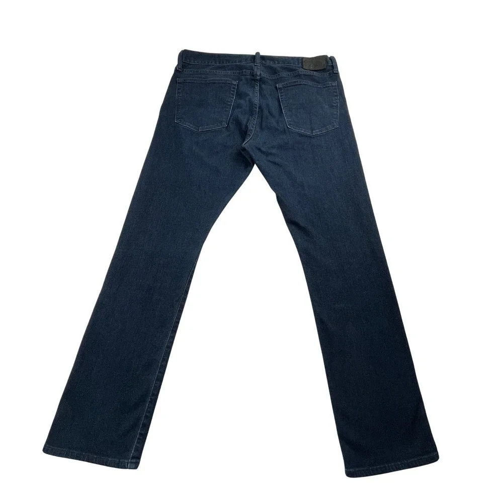 Polo Ralph Lauren Mens 36/32 Varick Slim Straight Jeans Dark Indigo Blue Stretch